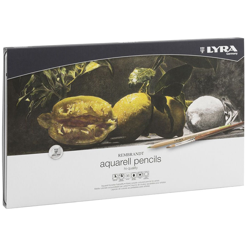 Набор карандашей цветных акварельных Lyra Rembrandt Aquarell, 4 мм, 36 цветов