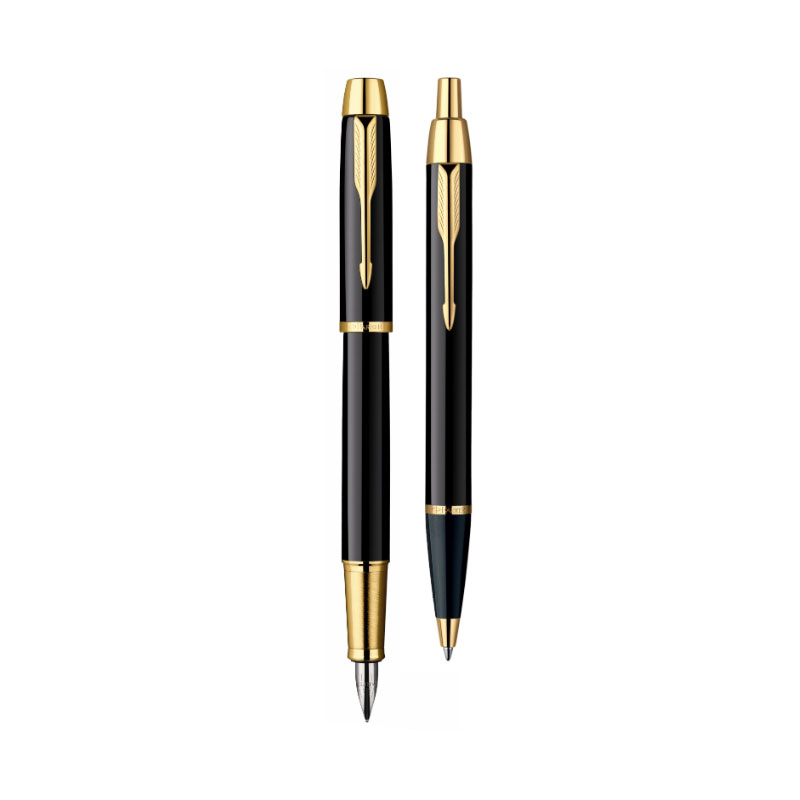 Набор подарочный шариковая и перьевая ручка Parker IM Core Black GT, M