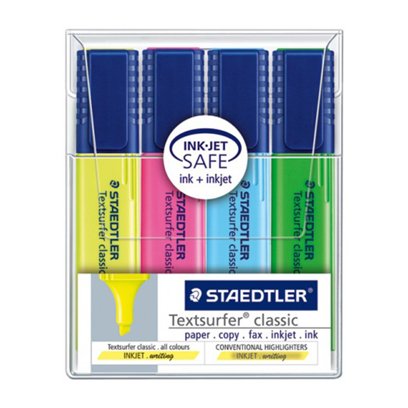 Набор текстовыделителей Staedtler, скошенный наконечник, 1-5 мм, 4 цвета