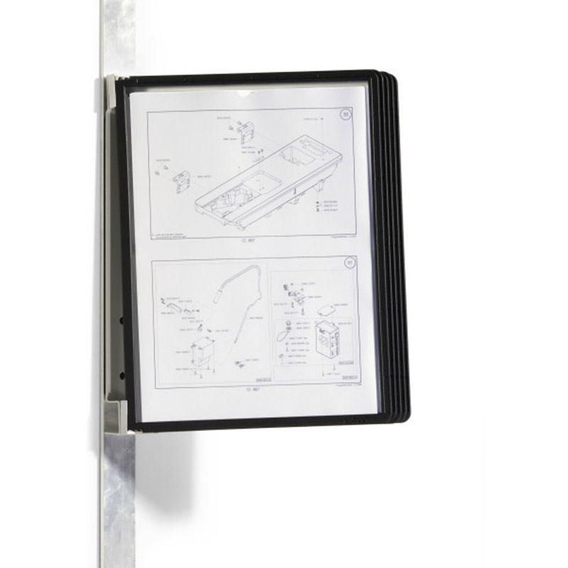 Демосистема настенная Durable Vario Magnet Wall, на магните, перекидная, 5 демопанелей, А4
