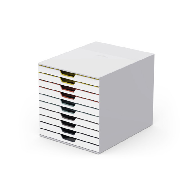 Бокс для документов Durable Varicolor Mix, A4, С4, Folio и Letter, 10 выдвижных ящиков, ABS-пластик
